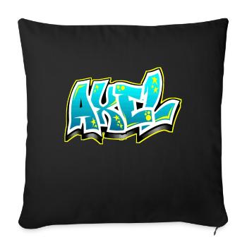 Graffiti Name Axel - Sofakissenbezug 45 x 45 cm - Schwarz - Vorne