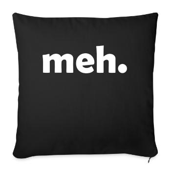 Meh | Sheep - Sofa pillowcase 17,3'' x 17,3'' (45 x 45 cm) - black - Front