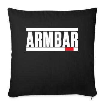 Brazilian Jiu Jitsu - BJJ Armbar - Sofa pillowcase 17,3'' x 17,3'' (45 x 45 cm) - black - Front