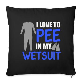 Diving Diving Diver Snorkeling Gift - Sofa pillowcase 17,3'' x 17,3'' (45 x 45 cm) - black - Front