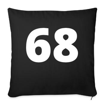 68 - Sofa pillowcase 17,3'' x 17,3'' (45 x 45 cm) - black - Front