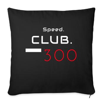 speed club 300 km/h - Housse de coussin décorative 45 x 45 cm - noir - Devant