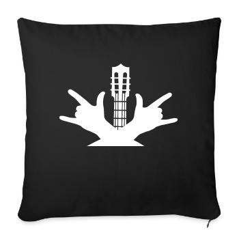 Rock and Roll Rock Music - Sofakissenbezug 45 x 45 cm - Schwarz - Vorne