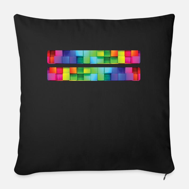 Rainbow Regenbogen Pride Homosexual Kleidung Mann - Sofakissenbezug 45 x 45 cm - Schwarz