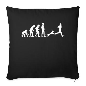 Dog dog - Sofa pillowcase 17,3'' x 17,3'' (45 x 45 cm) - black - Front