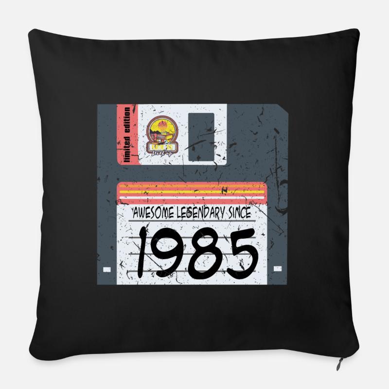 Nerd Geburtstag 1985 - Sofakissenbezug 45 x 45 cm - Schwarz