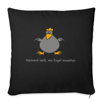 Unbekannter Engel - Sofakissenbezug 45 x 45 cm - Schwarz - Vorne