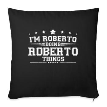 Roberto - Sofa pillowcase 17,3'' x 17,3'' (45 x 45 cm) - black - Front