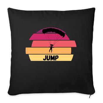 Skydive JUMP - Housse de coussin décorative 45 x 45 cm - noir - Devant