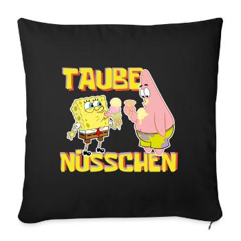 Bob l'Éponge Taube Nüsschen Patrick Eis - Housse de coussin décorative 45 x 45 cm - noir - Devant