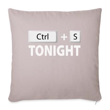 Save (Ctrl + S) tonight - Sofa pillowcase 17,3'' x 17,3'' (45 x 45 cm) - light taupe - Front