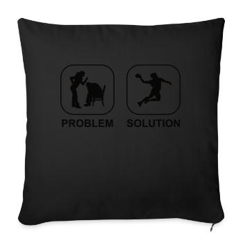 Handball Club de handball Joueur de handball Joueur de handball - Housse de coussin décorative 45 x 45 cm - noir - Devant