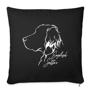 DEUTSCH SETTER Profil Chiens Chien Wilsigns - Housse de coussin décorative 45 x 45 cm - noir - Devant
