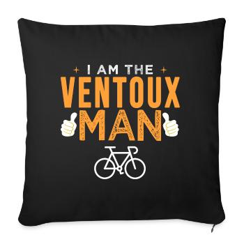 i am the ventoux man vélo vélo cycliste cyclisme - Housse de coussin décorative 45 x 45 cm - noir - Devant