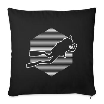 Scuba Divers Divers Diving Diving Scuba Diver - Sofa pillowcase 17,3'' x 17,3'' (45 x 45 cm) - black - Front