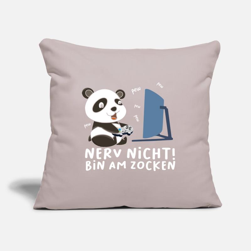 Bin am Zocken Gaming Panda Sofakissenbezug 45 x 45 cm