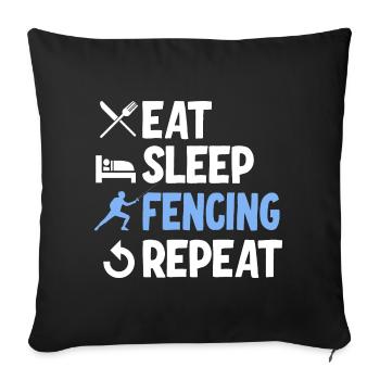 Fencing - Sofa pillowcase 17,3'' x 17,3'' (45 x 45 cm) - black - Front