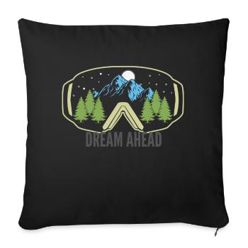 Dream Ahead - Sofakissenbezug 45 x 45 cm - Schwarz - Vorne