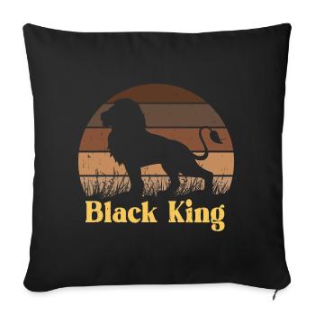 Black King - Sofa pillowcase 17,3'' x 17,3'' (45 x 45 cm) - black - Front