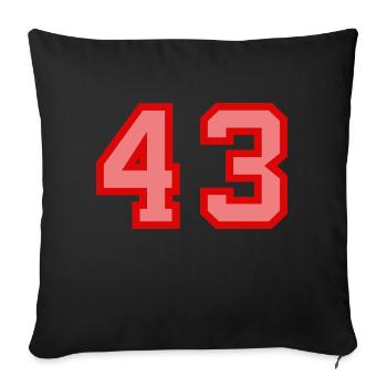 Cool Retro Retrostyle Numéro de maillot numéro de dos - Housse de coussin décorative 45 x 45 cm - noir - Devant