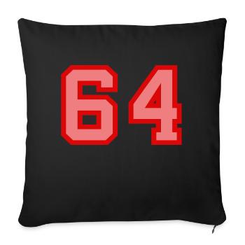 Cool Retro Retrostyle Numéro de maillot numéro de dos - Housse de coussin décorative 45 x 45 cm - noir - Devant