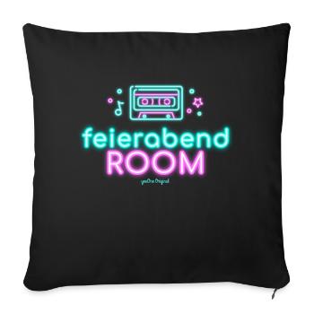 nightclub neon graphics feierabend - Sofakissenbezug 45 x 45 cm - Schwarz - Vorne