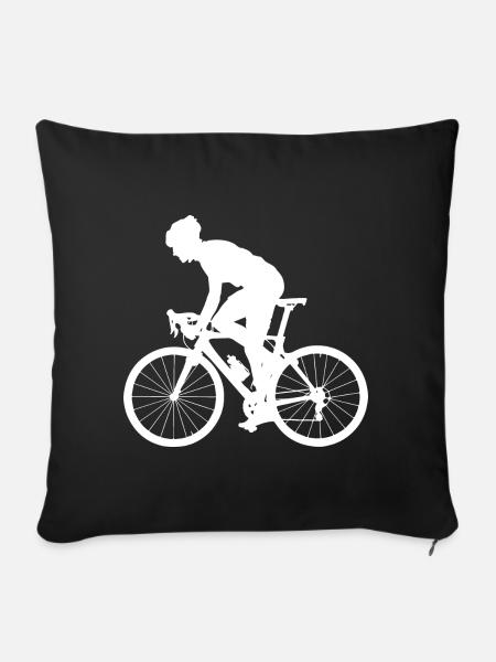 Road Bike Herren Rennradfahrer Rennradfahren - Sofakissenbezug 45 x 45 cm - Schwarz
