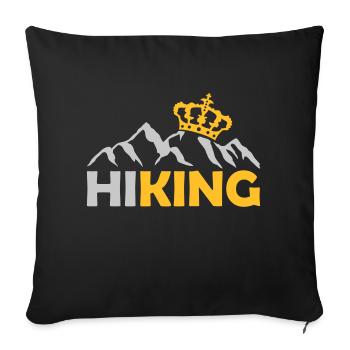 Randonnée Krone Berge King - Housse de coussin décorative 45 x 45 cm - noir - Devant