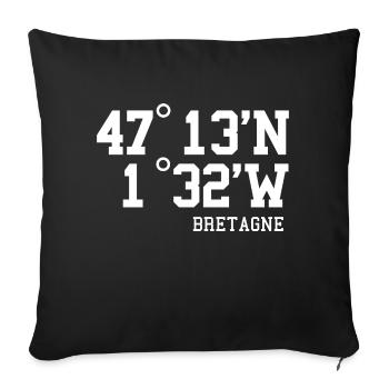 Brittany France Holiday Breton Idea - Sofa pillowcase 17,3'' x 17,3'' (45 x 45 cm) - black - Front