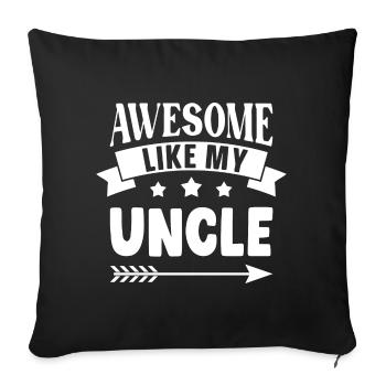 Brillant comme mon oncle - Housse de coussin décorative 45 x 45 cm - noir - Devant