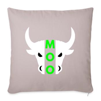 Moo (half head bull) - Sofa pillowcase 17,3'' x 17,3'' (45 x 45 cm) - light taupe - Front