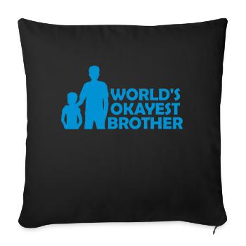 Logo de Brother le plus correct du monde - Housse de coussin décorative 45 x 45 cm - noir - Devant