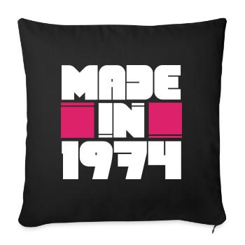 Made In 1974 Birthday Vintage 74 Gift - Sofa pillowcase 17,3'' x 17,3'' (45 x 45 cm) - black - Front