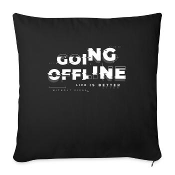 Dépendance au téléphone portable Dépendance au smartphone Nomophobie Signal Wi-Fi - Housse de coussin décorative 45 x 45 cm - noir - Devant
