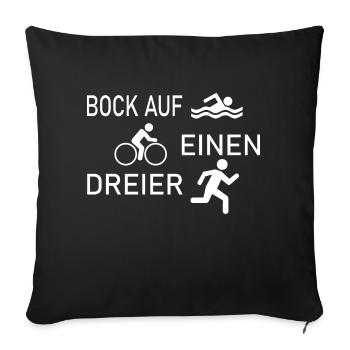 triathlon - Sofakissenbezug 45 x 45 cm - Schwarz - Vorne