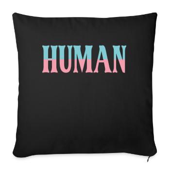 HUMAN - Sofa pillowcase 17,3'' x 17,3'' (45 x 45 cm) - black - Front