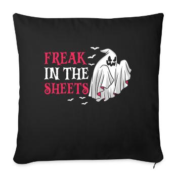 Retro Freak In The Sheets Funny Halloween - Sofa pillowcase 17,3'' x 17,3'' (45 x 45 cm) - black - Front