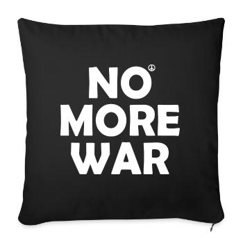 No more war - Sofa pillowcase 17,3'' x 17,3'' (45 x 45 cm) - black - Front