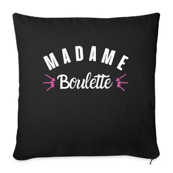 madame boulette - Housse de coussin décorative 45 x 45 cm - noir - Devant
