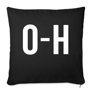 O-H - Sofa pillowcase 17,3'' x 17,3'' (45 x 45 cm) - black - Front