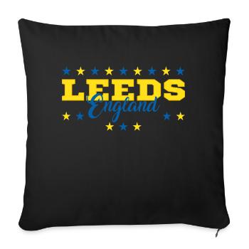 Leeds - Sofa pillowcase 17,3'' x 17,3'' (45 x 45 cm) - black - Front