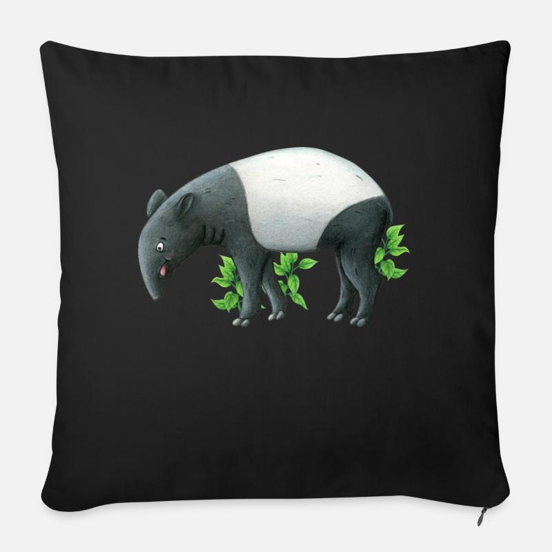 kleiner Tapir - Sofakissenbezug 45 x 45 cm - Schwarz