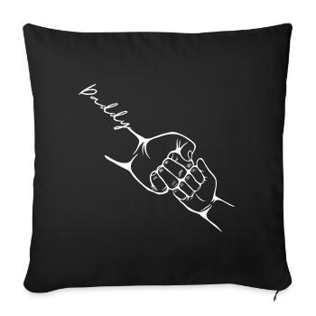 Personnalisé Daddy Child Fist Bump Personnel - Housse de coussin décorative 45 x 45 cm - noir - Devant