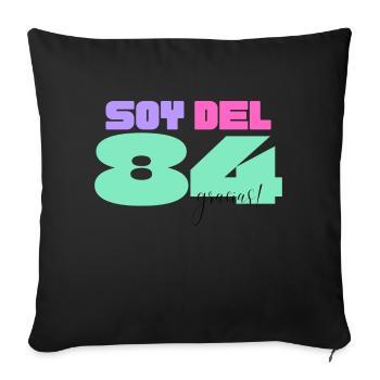 Je suis de '84 - Housse de coussin décorative 45 x 45 cm - noir - Devant
