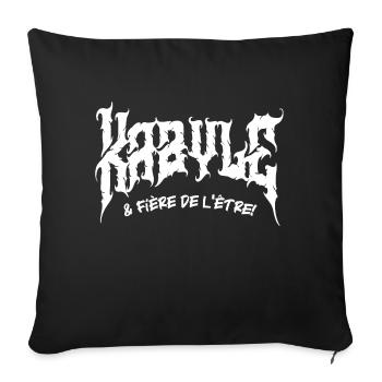 Kabyle et Fière de l'être! - Housse de coussin décorative 45 x 45 cm - noir - Devant