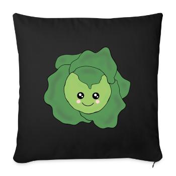 Salad Vegetable Costume Carnival Carnival Partner Shirt - Sofa pillowcase 17,3'' x 17,3'' (45 x 45 cm) - black - Front