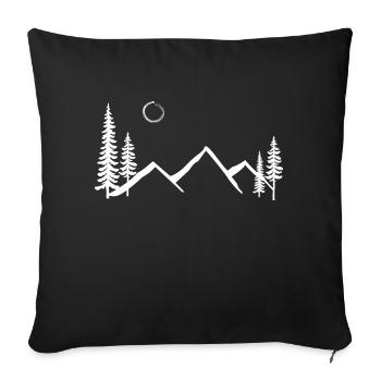 Sortez et explorez - Housse de coussin décorative 45 x 45 cm - noir - Devant