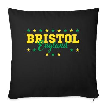 Bristol - Sofakissenbezug 45 x 45 cm - Schwarz - Vorne