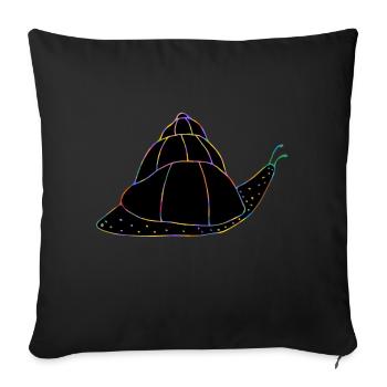 Escargot - Housse de coussin décorative 45 x 45 cm - noir - Devant