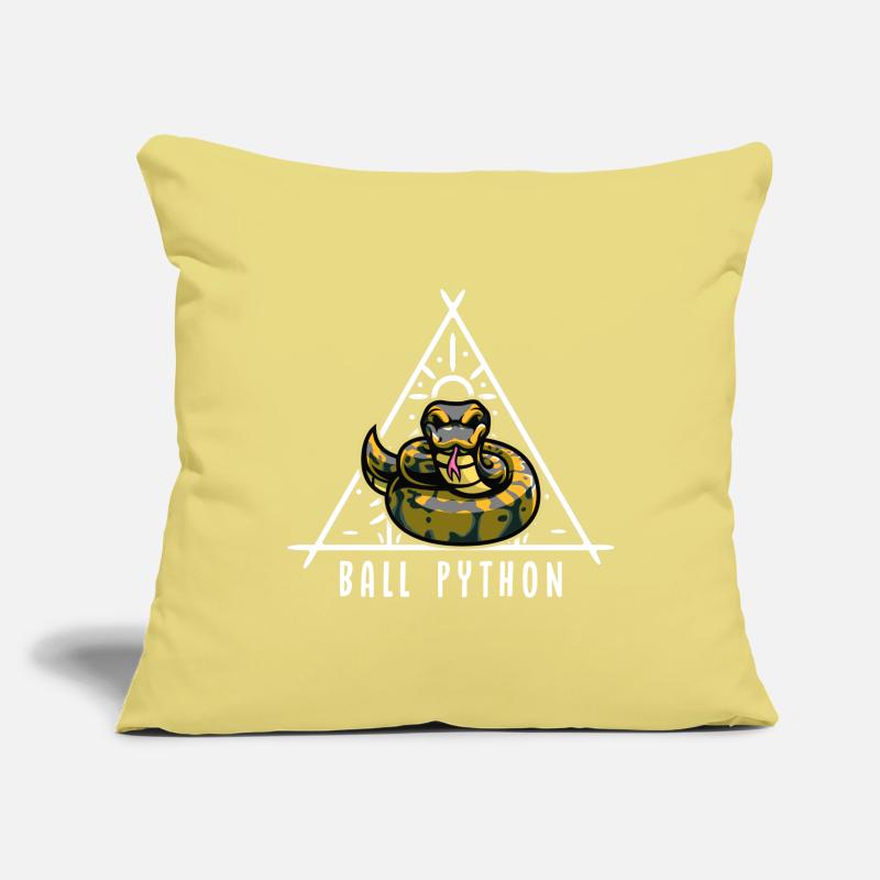 Ball Python Snake Propriétaire Mignon Pet Snake Housse de coussin décorative 45 x 45 cm